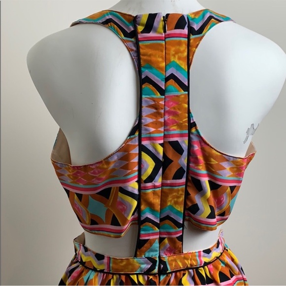 Colorful Geometric Patterned Women's Dress - Picture 5 of 8